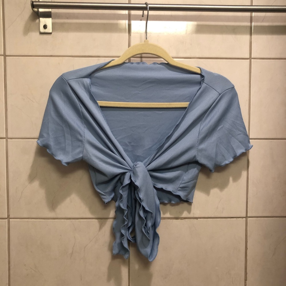 Ribbed Wrap Top